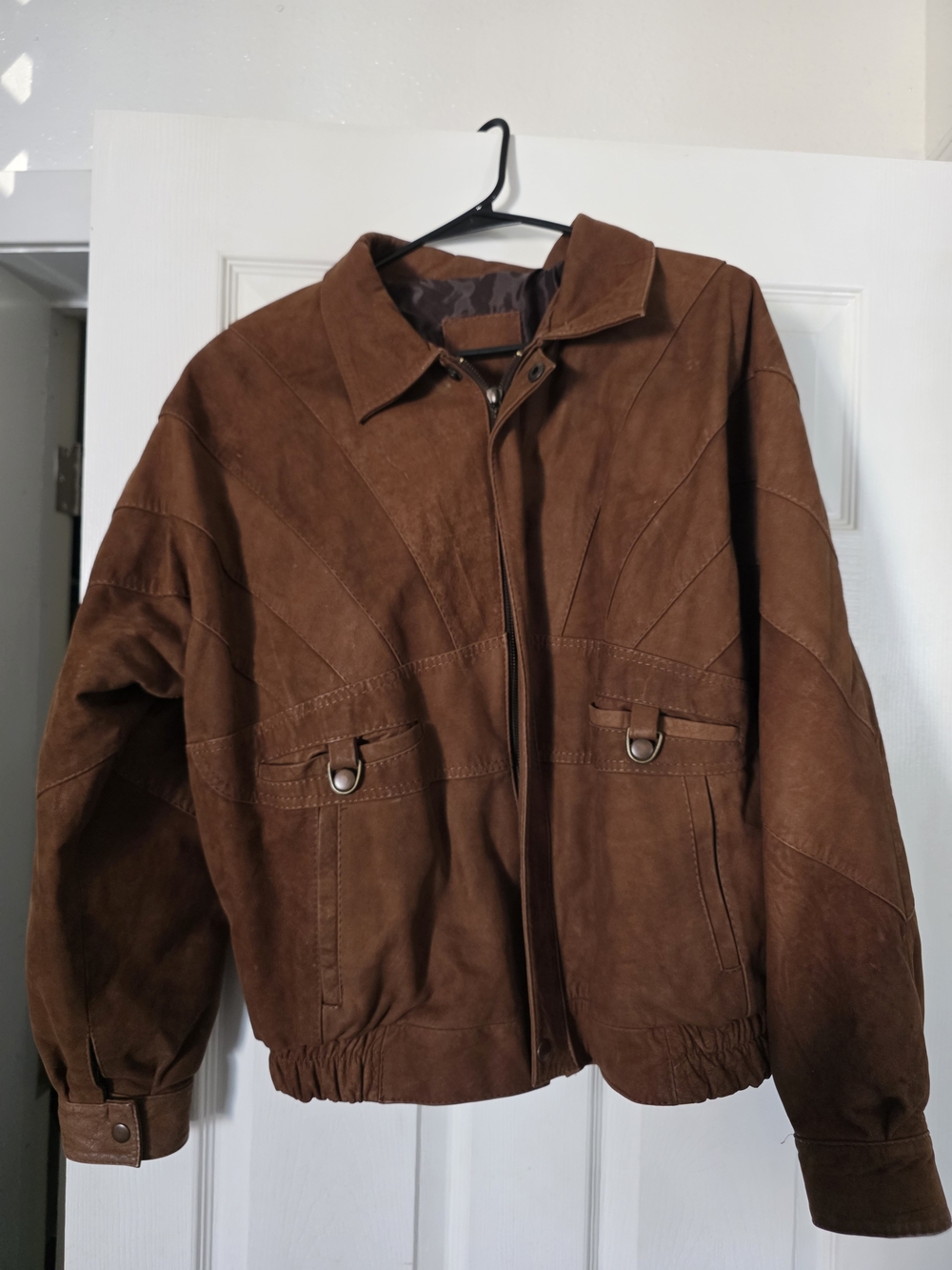 Unk Brown Suede Bomber Jacket